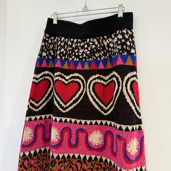 Farm Rio Graphic Elements Ainika Midi Printed Sweater Skirt - Picture 2 of 6